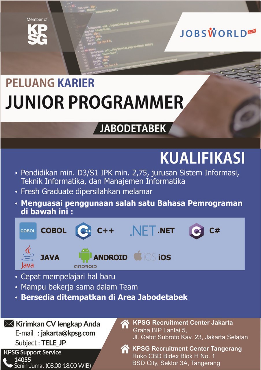 Junior Programmer – Jabodetabek